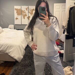 Zara thick grey/offwhite crewneck